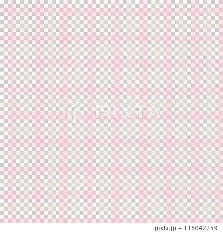 Pink Beige Gingham Check Hand Drawn Background Overlay 118042259