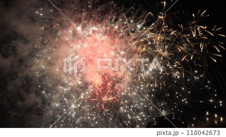 fireworks background. festive fireworks sky. new year, independence day, christmas, birthday. explosion colored lights. fiery flame sky. happy holiday. traditional holiday festival. fire spark effect. fireworks background. festive fireworks sky. new year, independence day, christmas, birthday. explosion colored lights. fiery flame sky. happy holiday. traditional holiday festival. fire spark effect. 118042673