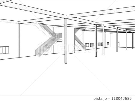 3D illustration of building project 3D illustration of building project 118043689