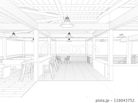 3D illustration of building project 3D illustration of building project 118043752