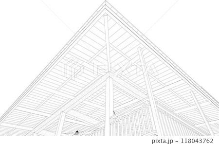 3D illustration of building project 3D illustration of building project 118043762