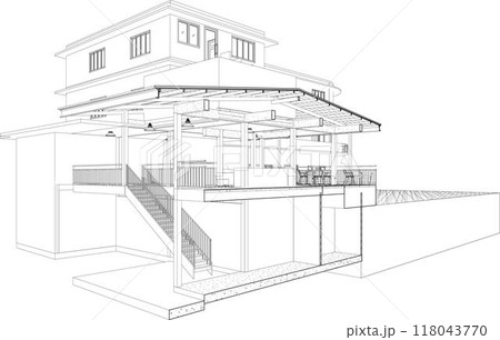 3D illustration of building project 118043770