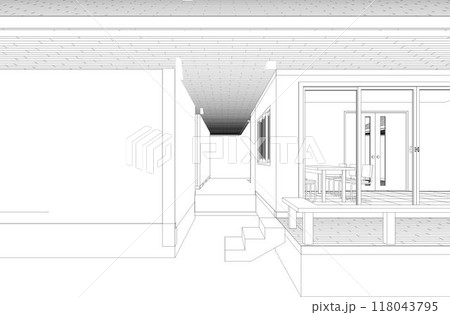 3D illustration of building project 3D illustration of building project 118043795
