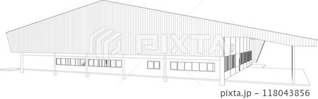3D illustration of building project 118043856