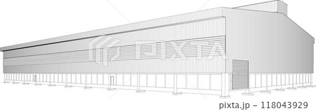 3D illustration of building project 3D illustration of building project 118043929