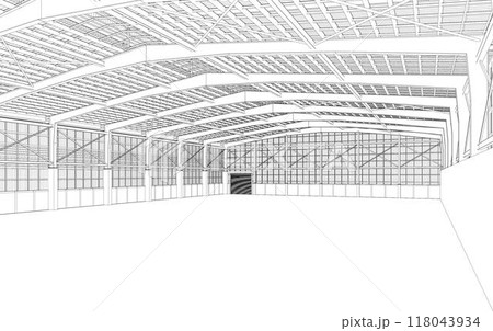 3D illustration of building project 3D illustration of building project 118043934