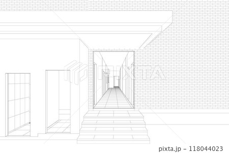 3D illustration of building project 3D illustration of building project 118044023