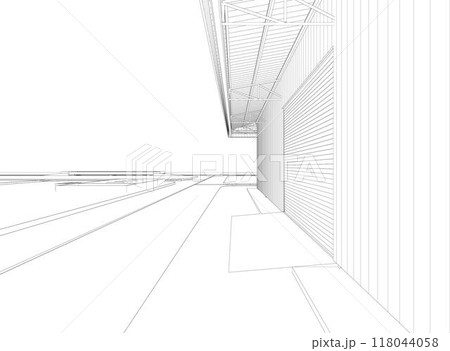 3D illustration of building project 118044058