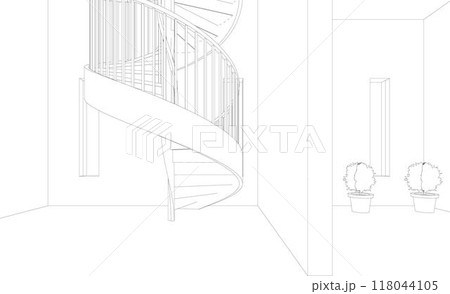 3D illustration of building project 3D illustration of building project 118044105