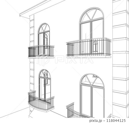 3D illustration of building project 118044125