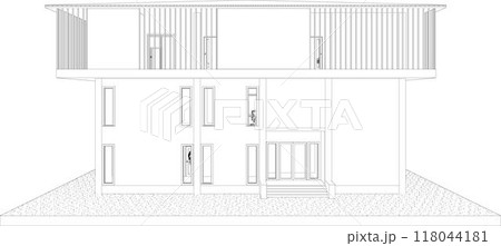3D illustration of building project 3D illustration of building project 118044181