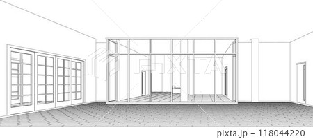 3D illustration of building project 118044220