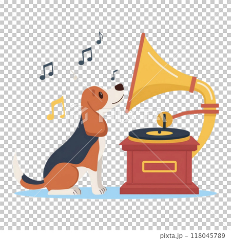 Gramophone and Beagle 1 / Material for flyers and posters 118045789