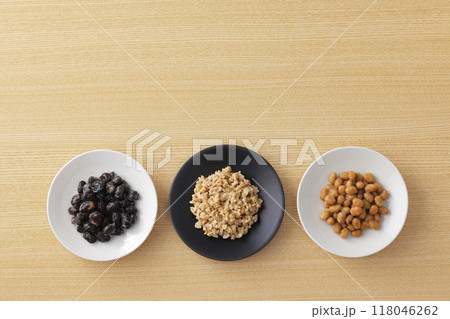 黒豆納豆とひきわり納豆と納豆 黒豆納豆とひきわり納豆と納豆 118046262