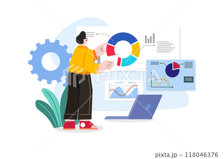 Data analysis Illustration concept on white background Data analysis Illustration concept on white background 118046376