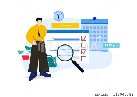 Businessman checking the schedule 118046382
