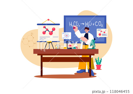 Science teacher Illustration concept on white background 118046455