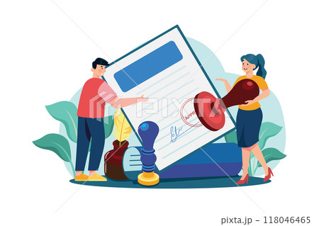 Officer Illustration concept on white background 118046465