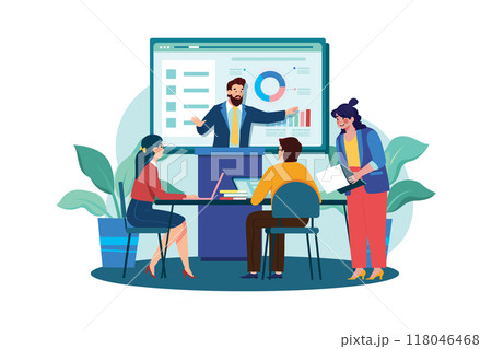 President Illustration concept on white background 118046468