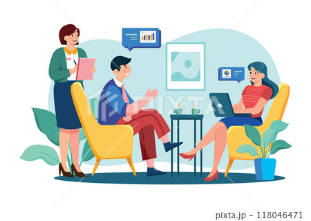 Assistant Manager Illustration concept on white background 118046471