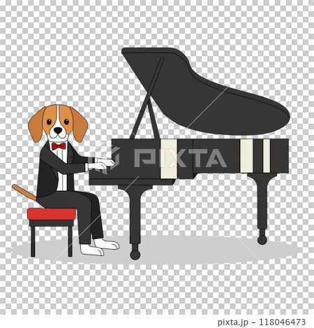 Grand Piano and Beagle 3 / Material for flyers and posters Grand Piano and Beagle 3 / Material for flyers and posters 118046473