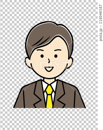 笑顔のスーツ姿の男性 118046587
