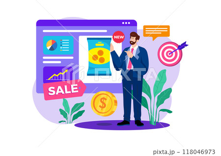 Product Manager Illustration concept on white background 118046973
