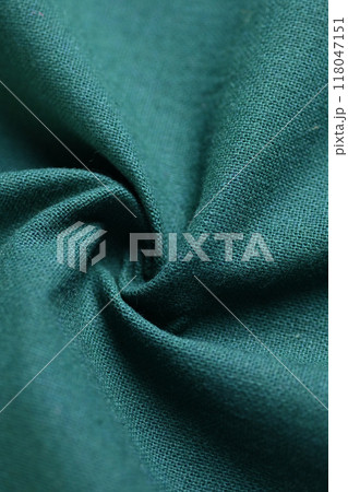 deep green color texture of fabric textile, abstract image for fashion cloth design background 118047151