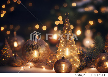 クリスマスツリーのある風景 118047311