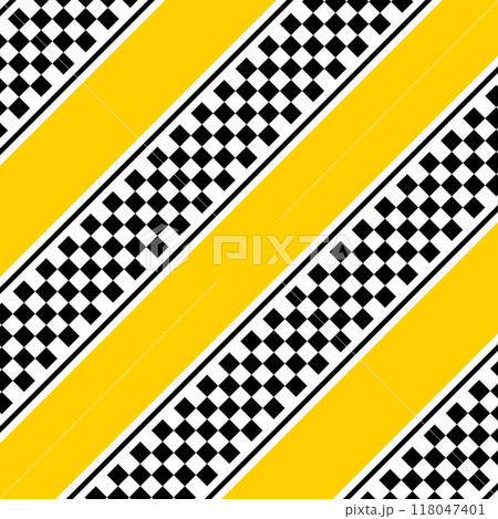 Black and white checkered and yellow diagonal 118047401