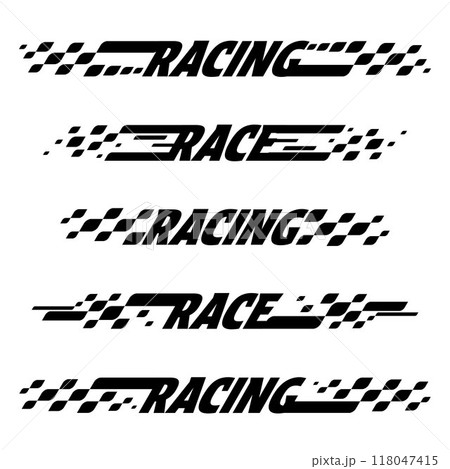 Abstract black race lines 118047415