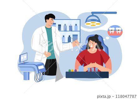 Girl getting dental treatment 118047787