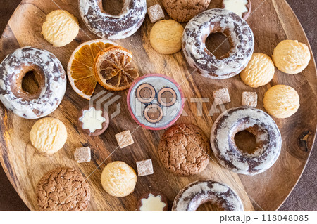 Christmas decor food New Year Christmas tree sweets Christmas decor food New Year Christmas tree sweets 118048085