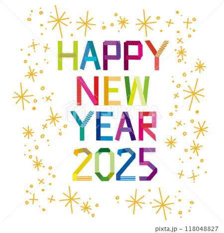 HAPPY NEW YEAR2025キラキラ 118048827