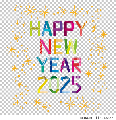 HAPPY NEW YEAR2025キラキラ 118048827
