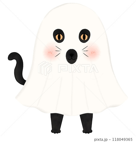 Adorable Halloween Characters: Ghosts, Witches, Pumpkins, and Spooky Scenes with Cute Costumes, Trick-or-Treat Buckets, Haunted Houses, and Black Cats for a Whimsical Halloween Collection 118049365