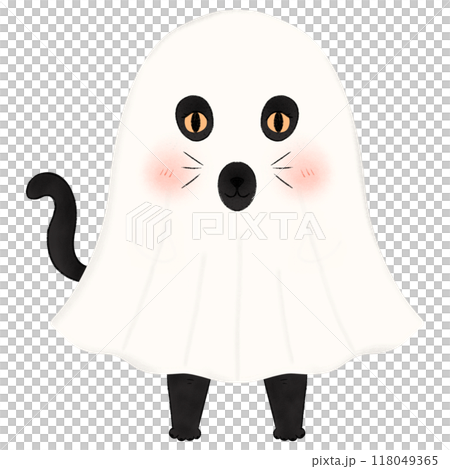 Adorable Halloween Characters: Ghosts, Witches, Pumpkins, and Spooky Scenes with Cute Costumes, Trick-or-Treat Buckets, Haunted Houses, and Black Cats for a Whimsical Halloween Collection 118049365