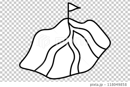 通往山頂目標的路徑、目標、目標成就、目標業務圖示、等距插圖 通往山頂目標的路徑、目標、目標成就、目標業務圖示、等距插圖 118049858