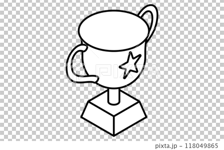 獎盃、目標/成就/目標業務圖示、等距插圖 獎盃、目標/成就/目標業務圖示、等距插圖 118049865