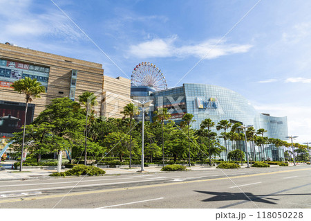 Low-angle view of Dream Mall building in Kaohsiung, Taiwan. It was the largest shopping mall in Taiwan. Low-angle view of Dream Mall building in Kaohsiung, Taiwan. It was the largest shopping mall in Taiwan. 118050228