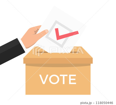 Hand with Ballot Paper Hand with Ballot Paper 118050446