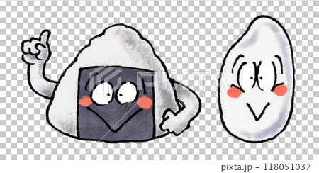おにぎりとお米のキャラクターセット おにぎりとお米のキャラクターセット 118051037
