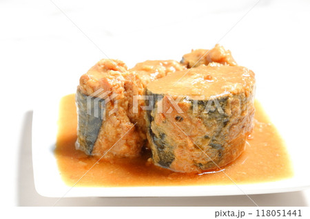 新鮮なサバを味噌で煮込んだサバの味噌煮 118051441