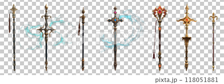 魔法の杖のセット 118051881