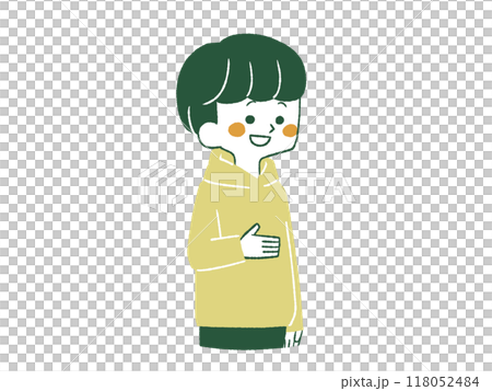 笑顔で話している男性-4色 118052484