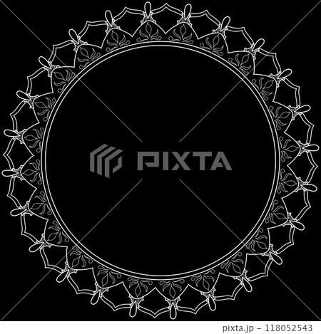 エスニックな白のレース 118052543