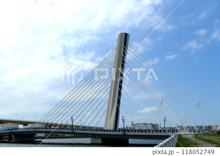 ポートアイランド緑地から眺める八戸シーガルブリッジ 118052749