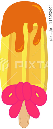 Pink bow and ice cream with stik Pink bow and ice cream with stik 118052904