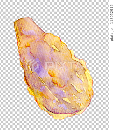 水彩插圖茄子天婦羅 118052916