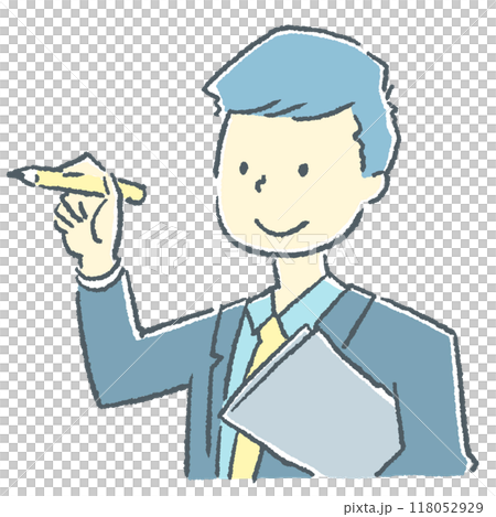 ペンを持つビジネスマンの男性 118052929